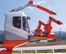 Grips Manipulator arms on Aichi Corporation bucket truck